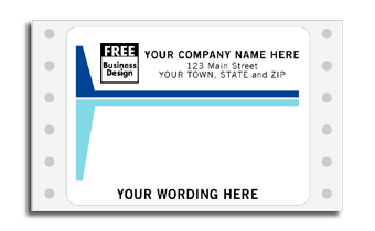 Mailing Labels, Continuous, White with Blue Stripes