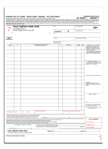 Bills of Lading - Large with Carbons 3-part