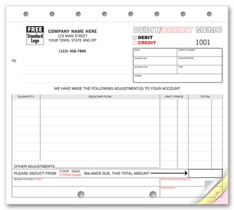 Debit and Credit Memos 3-part