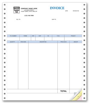 Product Invoices, Continuous, Classic 2-part