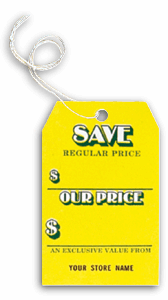 Save  Tags, Stock, Yellow, Small