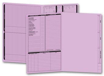 Real Estate Folder, Left Panel List, Legal Size, Lavender