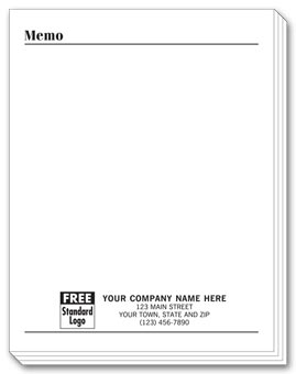 Personalized Notepads with Bottom Imprint, Small