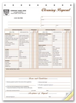 Cleaning Service Proposal with Checklist 3-part