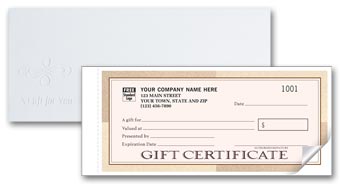 Santa Fe Gift Certificates - Individual Carbonless Sets 2-part