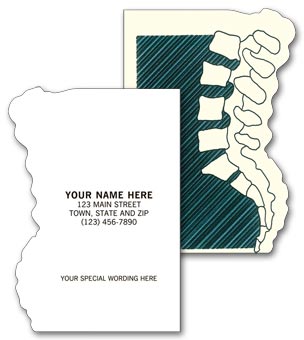 Chiropractic Appointment or Business Cards, DieCut, Backbone