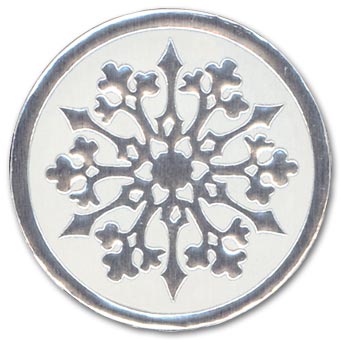 Round Snowflake Christmas Envelope Seal