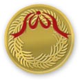 Gold Circle Wreath Christmas Envelope Seal