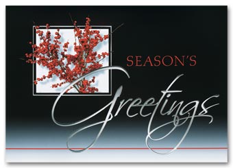 Sophistication in Red Holiday Cards