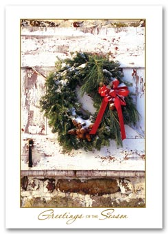 Rustic Wreath Holiday Cards