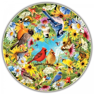 BACKYARD BIRDS ROUND TABLE PUZZLE   