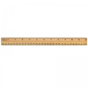 (36 EA) SCHOOL RULER WOOD 12 IN