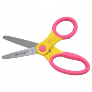 5" Anti-Microbial Kids Scissors, Blunt, Assorted Colors, Pack of 6