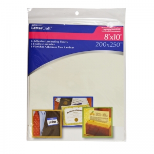 Self-Adhesive Laminating Sheets, 8" x 10", 6-Pack