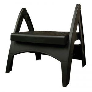 Quik-Fold Step Stool, Black, Pack of 2