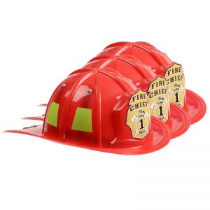 Red Firefighter Helmet, Pack of 3