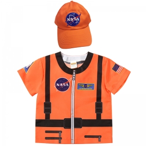 My 1st Career Gear Orange Astronaut Top & NASA Cap, One Size Fits Most, 18-36 Months