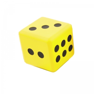 JUMBO DICE 6IN YELLOW