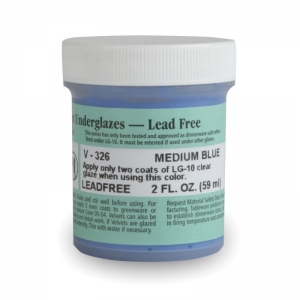 Amaco Velvet Underglaze, 2oz., Medium Blue