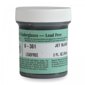 Amaco Velvet Underglaze, 2oz., Jet Black