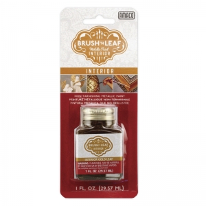 Amaco Brush 'n Leaf Metallic Gold Leaf Interior Paint, 1 fl. oz.