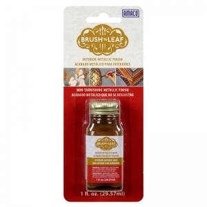 Amaco Brush 'n Leaf Metallic Antique Gold Interior Paint, 1 fl. oz.