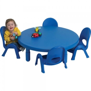 Value Table 4 Chair Rnd Toddler Blu