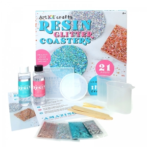 Resin Glitter Coasters Kit 