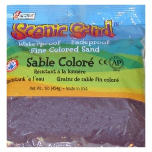 Scenic Sand Craft Colored Sand, Purple, 1lb (454g) Bag
