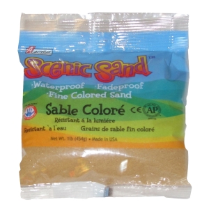 Scenic Sand Craft Colored Sand, Light Brown, 1 lb (454 g) Bag