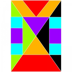 Math Die-Cut Magnets, Tangrams, 18 Per Pack, 6 Packs