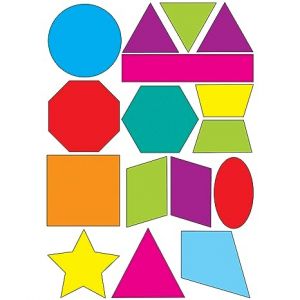 (3 Ea) Math Die Cut Magnets Shapes 