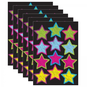 Die-Cut Magnetic Scribble Stars, 12 Per Pack, 6 Packs