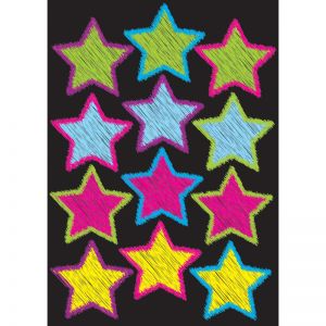 Die-Cut Magnetic Scribble Stars, 12 Pieces Per Pack, 6 Packs