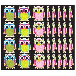 Die-Cut Magnetic Scribble Owls, 12 Pieces Per Pack, 6 Packs