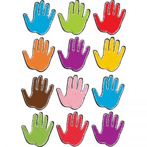 Die-Cut Magnetic Colorful Scribble Handprints, 12 Pieces Per Pack, 6 Packs