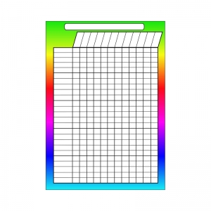 Magnetic Incentive Rainbow Chart, 8.5" x 11", Pack of 6