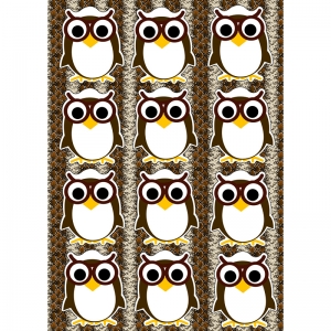 Die-Cut Magnetic Owls, 12 Pieces