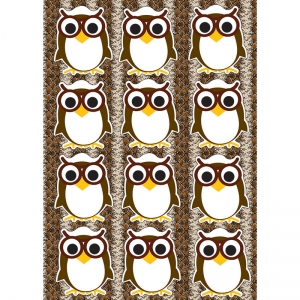 Die-Cut Magnetic Owls, 12 Per Pack, 6 Packs