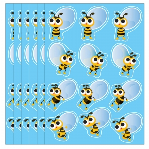 (6 EA) DIE CUT MAGNETS BEES 