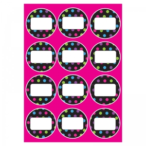 Die-Cut Magnetic Color Dot Circles, 12 Per Pack, 6 Packs