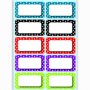 (5 Ea) Die Cut Magnets Polka Dot