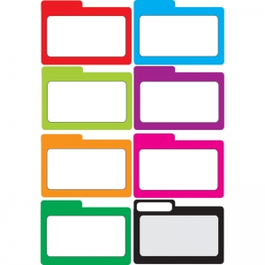 Die-Cut Magnetic Colorful Blank File Card, 8 Pieces