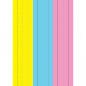 Die-Cut Magnetic Pink/Blue/Yellow Sentence Strips, 2.75" x 11", Pack of 3