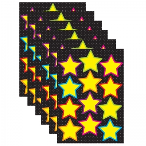 Die-Cut Magnetic Yellow Stars, 12 Per Pack, 6 Packs