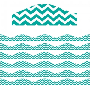 (6 PK) MAGNETIC BORDER TURQUOISE CHEVRON