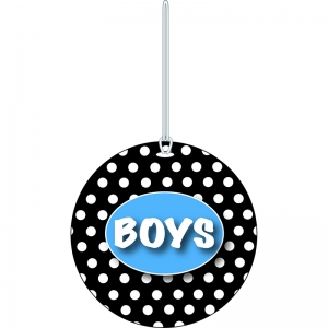 (6 EA) B W DOTS BOYS HALL PASS   