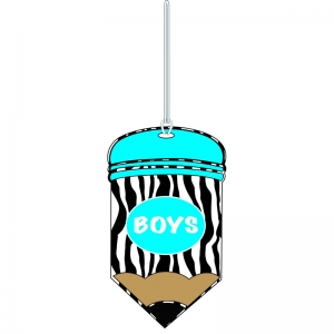 (6 EA) PENCIL SHAPED PRINT BOYS  PASS