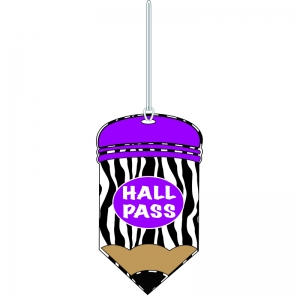 (6 EA) PENCIL SHAPED PRINT HALL  PASS