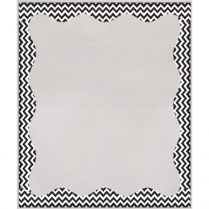 Clear View Self-Adhesive Library Pockets, 3 1/2" x 5", Clear with Black Chevron Border, 25 Per Pack, 6 Packs